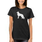 Silhouette de chien berger allemand blanc