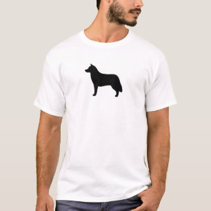 T-shirt Silhouette de chien de traîneau sibérien