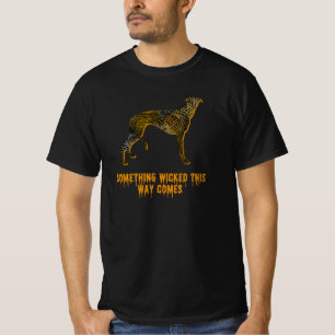 T-shirt Silhouette de chien Greyhound Lurcher Fun Hallowee