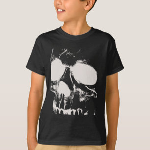 T-shirt Silhouette de crâne Art graphique Rock Grunge Hall