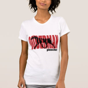 T-shirt Silhouette de dobermann, se déplaçant