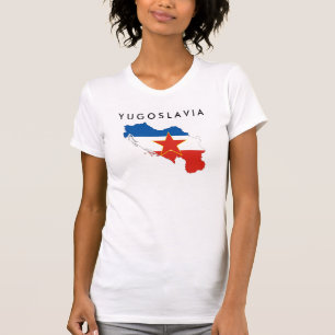T-shirt silhouette de forme de carte de drapeau de pays de