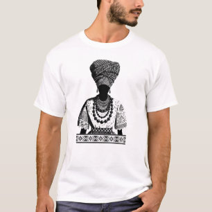 T-shirt Silhouette de foulard africain