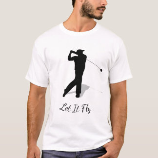 T-shirt Silhouette de Golfer et ombre de la fonte
