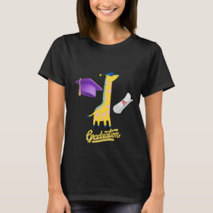 T-shirt Silhouette de graduation audacieuse avec joie Casq