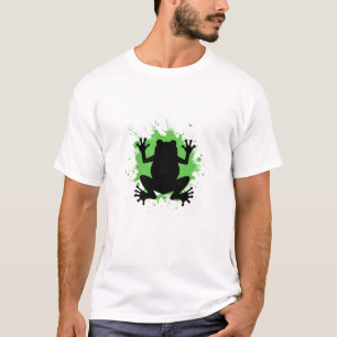 T-shirt Silhouette de grenouille dans un style éclaboussur
