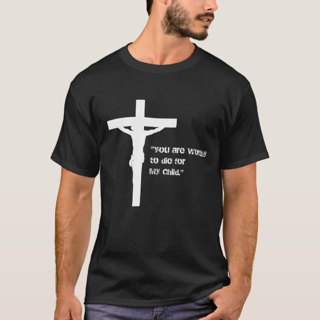 T-shirt Silhouette de Jésus Crucifix (Devant)