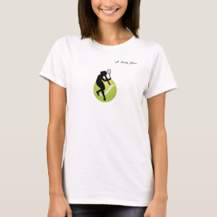 T-shirt Silhouette de joueuse de tennis et balle personnal