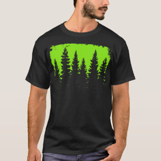 T-shirt Silhouette de la forêt de pins