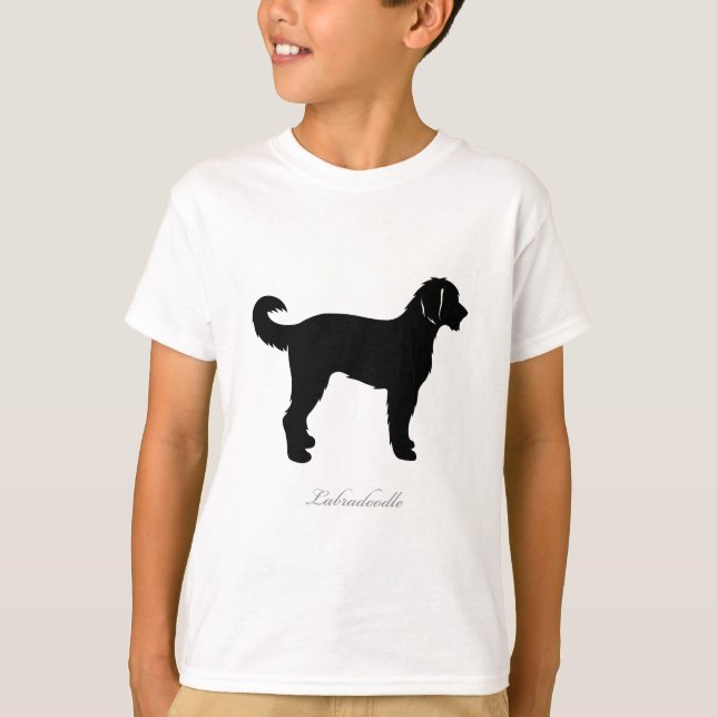 T-shirt Silhouette de Labradoodle (Devant)