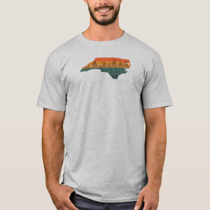T-shirt Silhouette de l'arbre de Caroline du Nord