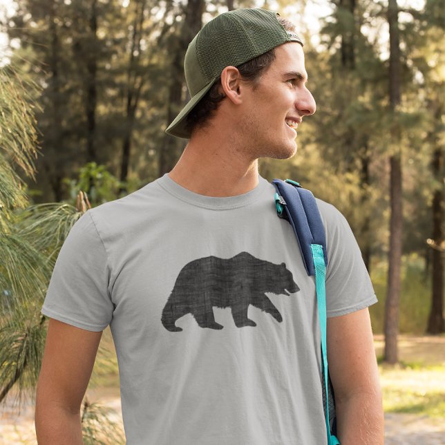 T-shirt Silhouette de l'ours grizzli | Animal sauvage | Fa (Créateur téléchargé)