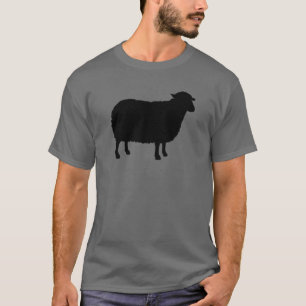 T-shirt Silhouette de mouton noir