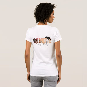 T-shirt Silhouette de palmier à projection distante