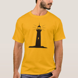 T-shirt Silhouette de phare avec balise
