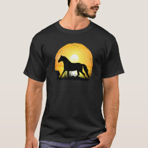 T-shirt Silhouette de race de cheval Westphalien au couche