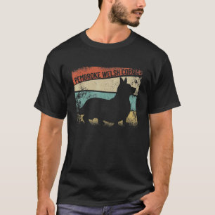 T-shirt Silhouette de race de chien Pembroke Welsh Corgi R