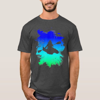 T-shirt Silhouette De Rafting En Action Eau Blanche