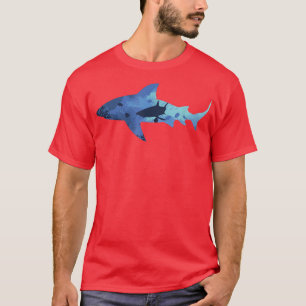 T-shirt Silhouette de requin vintageTigre de requin en têt