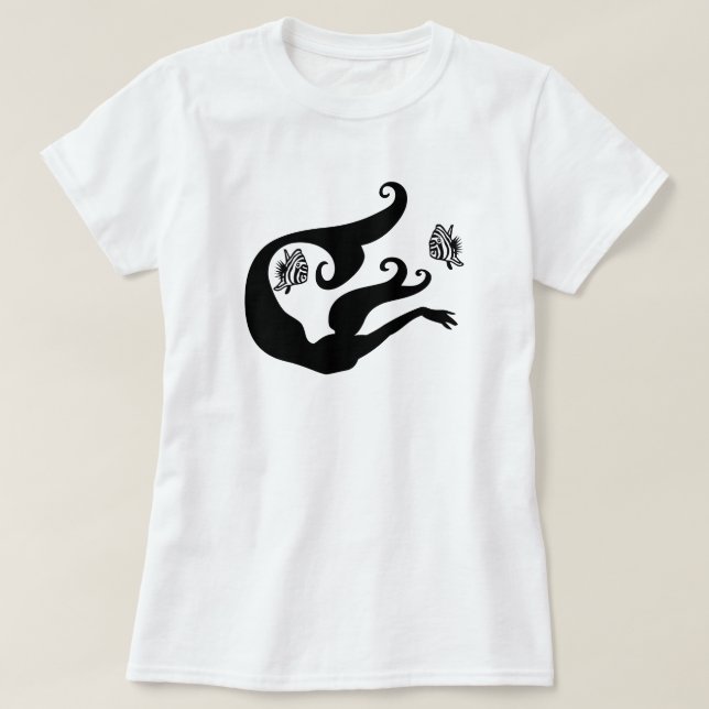 T-shirt silhouette de sirène (Design devant)