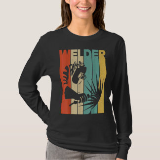 T-shirt Silhouette de soudeur de style rétro vintage