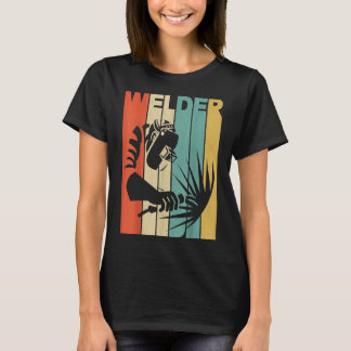 T-shirt Silhouette de soudeur de style rétro vintage