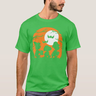 T-shirt Silhouette de Trick Or treat Halloween Peanuts pou