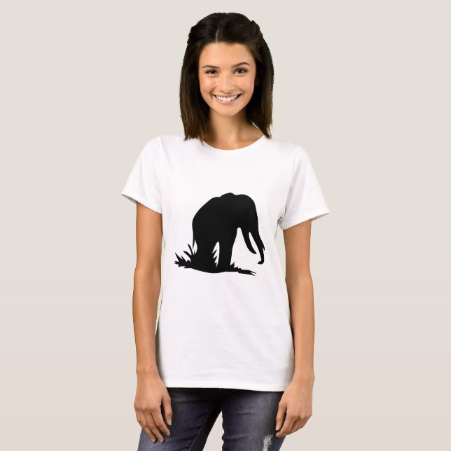 T-shirt Silhouette d'éléphant (Devant entier)