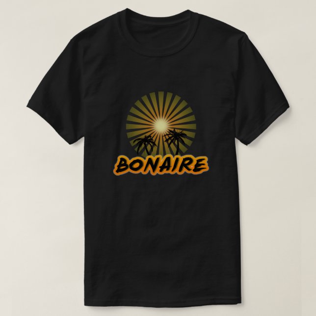 T-shirt Silhouette des cocotiers Bonaire (Design devant)