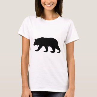 T-shirt Silhouette d'ours noir