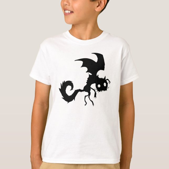 T-shirt Silhouette du chat vampire (Devant)