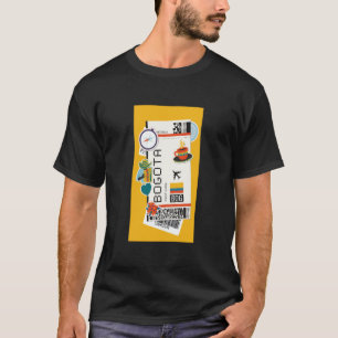 T-shirt Silhouette du ciel de la ville de Bogota Colombie
