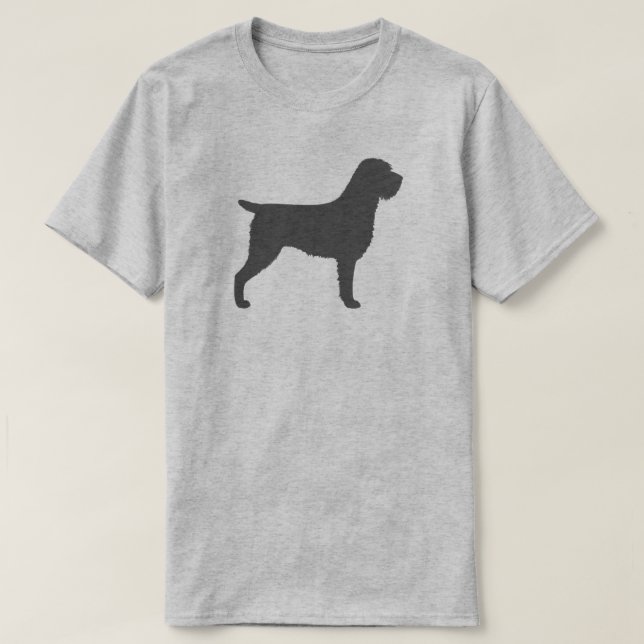 T-shirt Silhouette du Griffon à pointe À poils durs (Design devant)