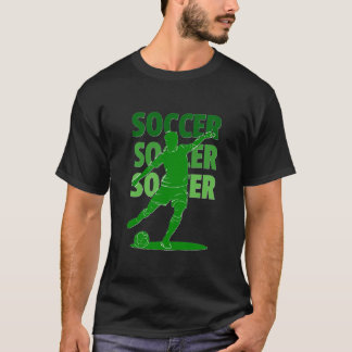T-shirt Silhouette du joueur de football dynamique avec te