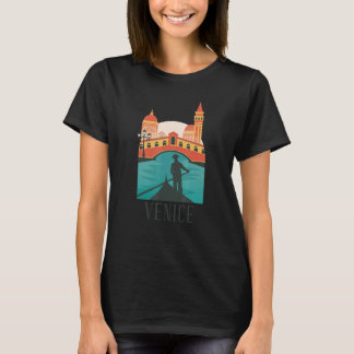 T-shirt Silhouette du paysage urbain de Venise Italie