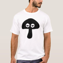 Silhouette du visage du champignon moody