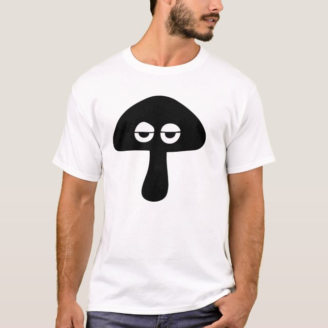 T-shirt Silhouette du visage du champignon moody (Devant)