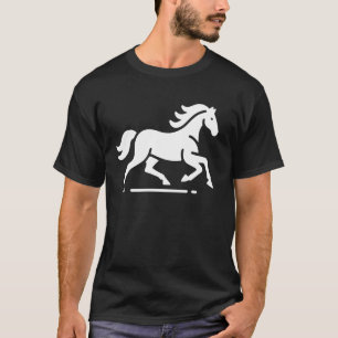 T-shirt Silhouette d'un cheval au galop pour passionné de