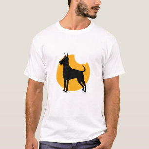 T-shirt Silhouette d'un Dobermans