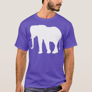 T-shirt Silhouette Eléphant Blanc Zoologiste Monde Eléphan