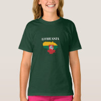 Silhouette et drapeau de la Lituanie