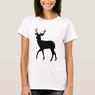 T-shirt Silhouette Fallow Deer Dama Dama Homme Animal sauv