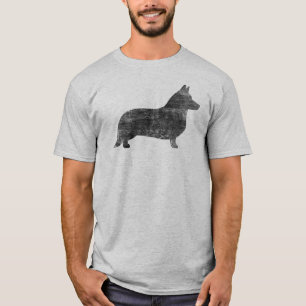 T-shirt Silhouette fraîche de race de chien de corgi de