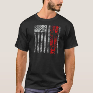 T-shirt Silhouette fusible découpée Drapeau américain Mont