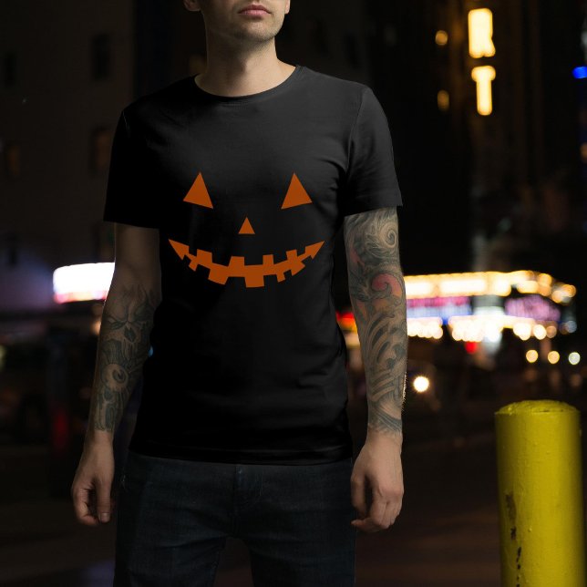 T-shirt Silhouette Halloween Jack-o'-lantern (Halloween Jack O Lantern T-Shirt)