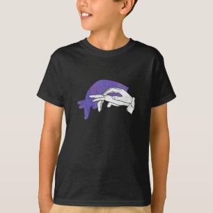 T-shirt Silhouette main Anteater violet