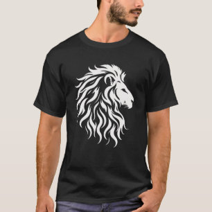 T-shirt silhouette majestueuse de tête de lion