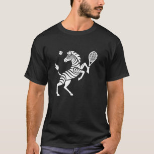 T-shirt Silhouette minimale du joueur de tennis Zebra