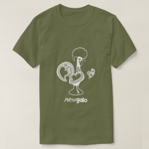 T-shirt Silhouette Moderne Du Coq Portugais