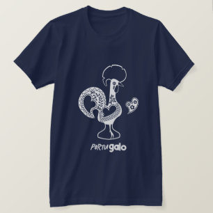 T-shirt Silhouette Moderne Du Coq Portugais